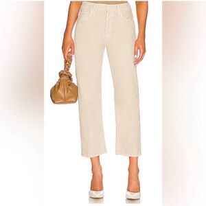 MOTHER The Ditcher Crop Chalk It Up Pants Mid Rise Size 25